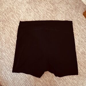 Black High-Waisted Maternity Shorts